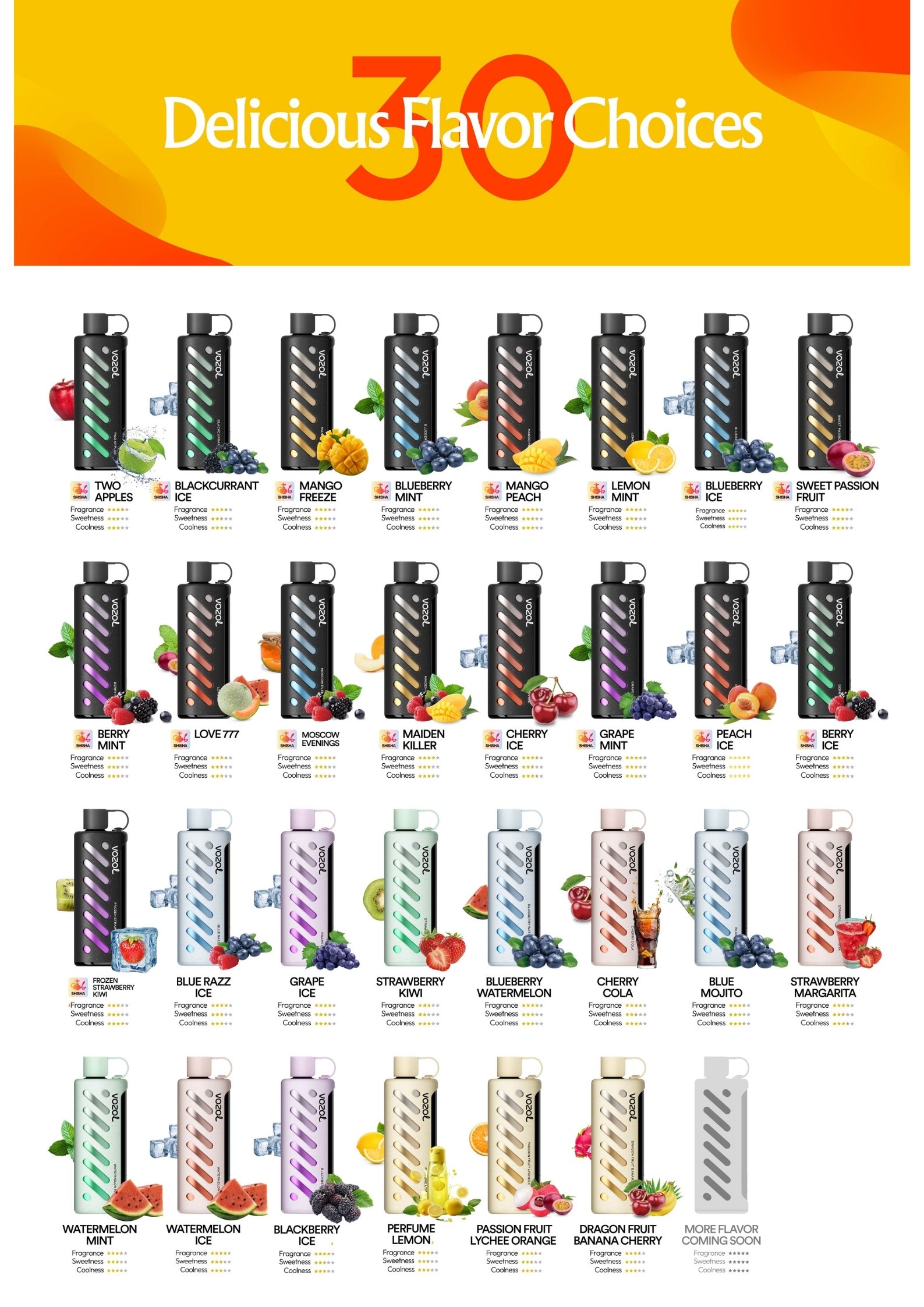 Vozol-Gear-Shisha-25000-Puff-Aromalar